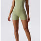 Summer Yoga Suit Women's Short One Piece Short Sleeve Gym Push Up Training Fitness Yoga Bodysuit Sportswear Outfit The Clothing Company Sydney
