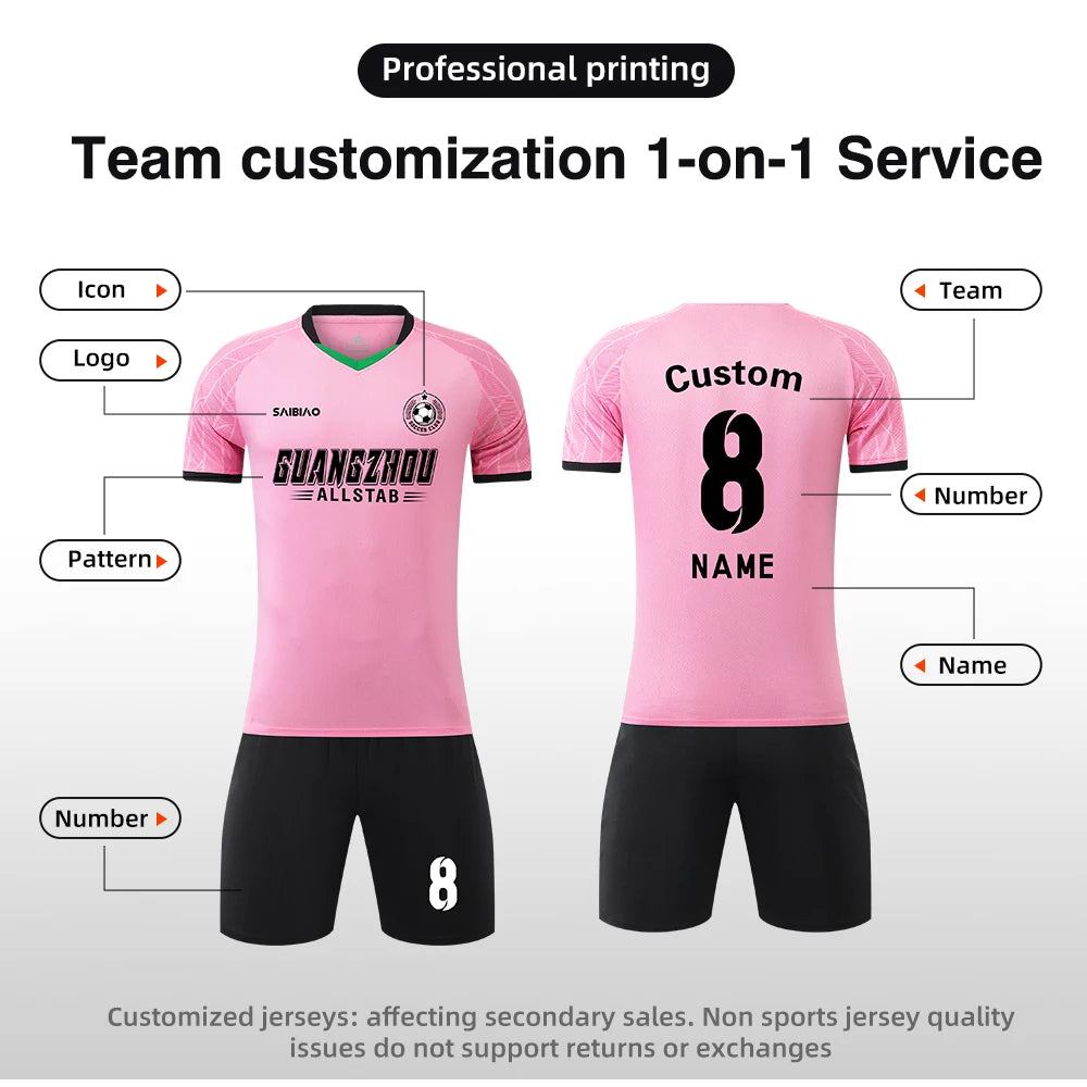 Adult Kids Football Jerseys Men Soccer Uniforms Sports Clothes Customised Futsal Sportswear Child Team Training Tracksuit Outfit The Clothing Company Sydney