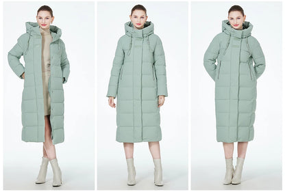 Maxi Long quilted coat elegant thick cotton jacket winter women's Outerwear with hood The Clothing Company Sydney