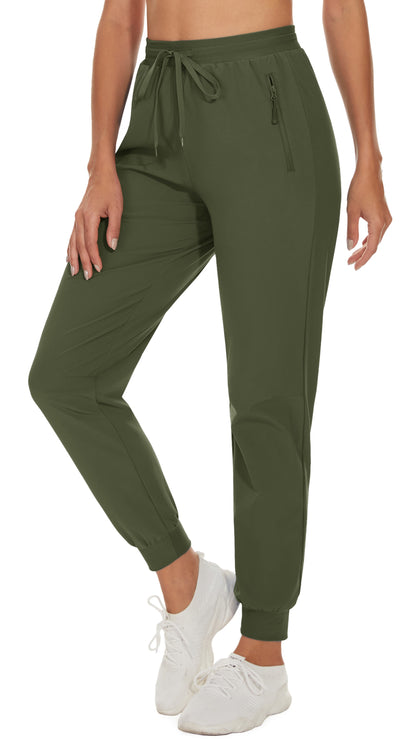 Quick Dry Hiking Pants Women's Casual Long Pants Elastic Waist Zipper Pocket Athletic Trousers Running Workout Bottoms The Clothing Company Sydney
