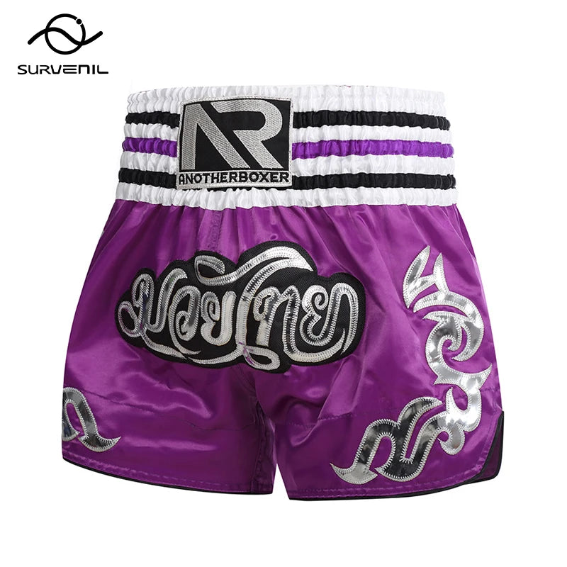 Muay Thai Shorts Embroidery Boxing Shorts Women's Men's Kids Kickboxing Fight Shorts Free Combat Grappling Martial Arts Clothing - The Clothing Company Sydney