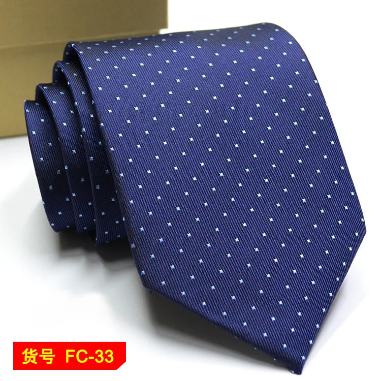 Men's Jacquard Ties – 7-8cm Floral & Solid Neckties The Clothing Company Sydney