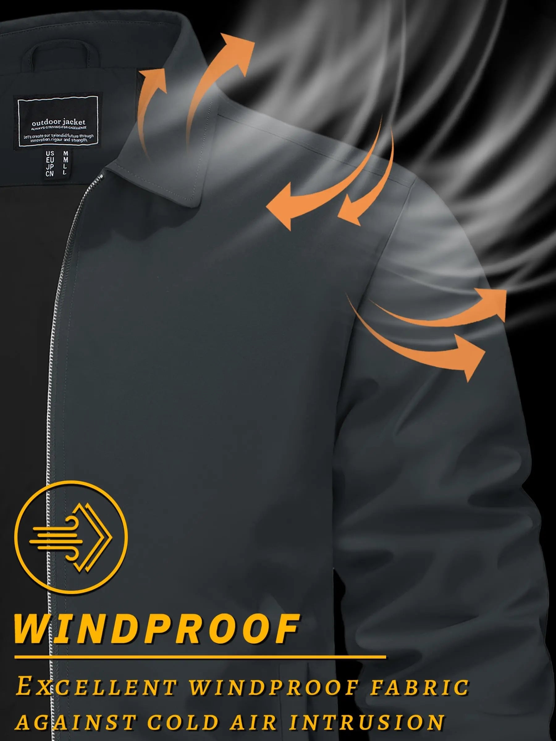 Lightweight Work Jackets Mens Fashion Tunic Style Zipper Pockets Bomber Jackets Full Zip Spring Fall Outerwear The Clothing Company Sydney