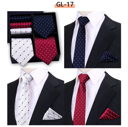 Luxury Men's Tie Sets In Gift Box Paisley Striped Necktie Handkerchief For Men Wedding Formal Clothing Accessories Set The Clothing Company Sydney