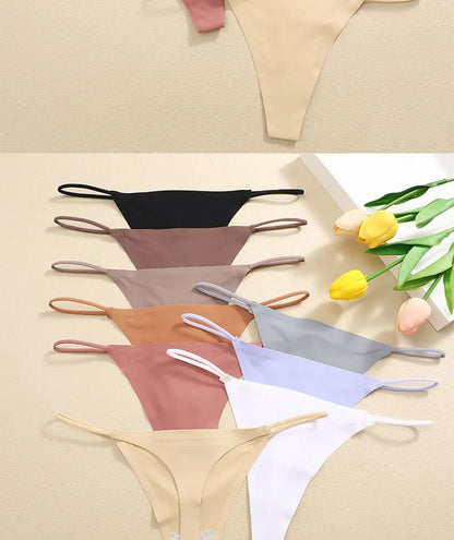 7 Pack Ladies T-back Underpants Stretch Thongs Women Underwear G-string Seamless Panties The Clothing Company Sydney