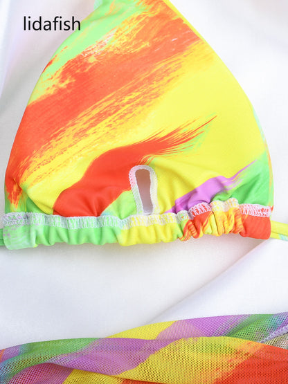 Women Swimsuit Push Up Bra Thong Bathing Suit Lace Up Triangle Bikini Set Beachwear Three Piece Suit The Clothing Company Sydney