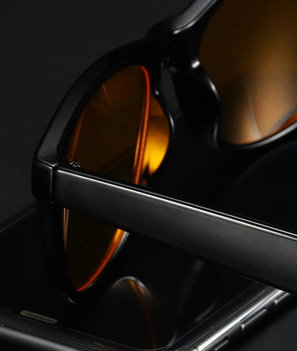 Night Vision Blue Light Blocking Glasses Men Square Computer Eye Protection Eyeglasses Gaming Women Orange Eyewear The Clothing Company Sydney