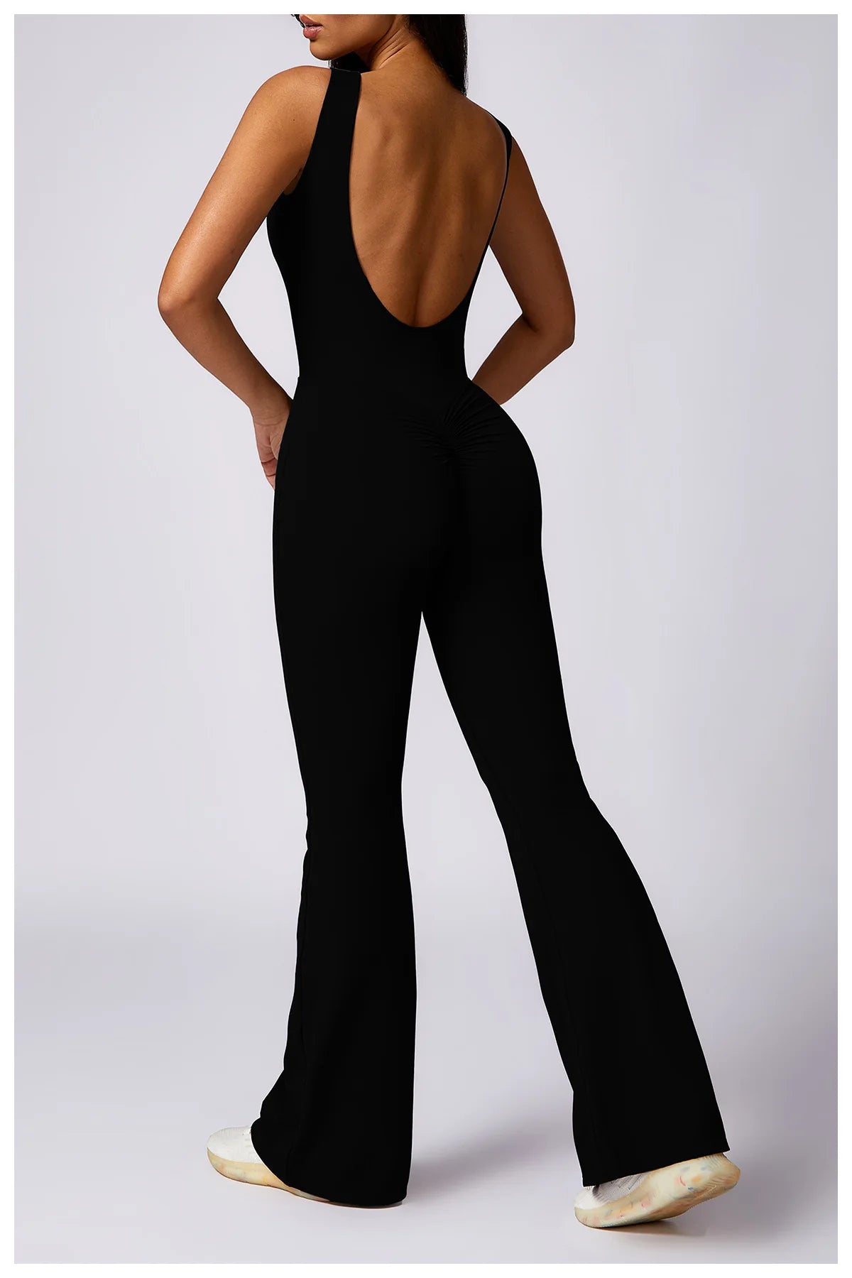 Women's V Back Jumpsuit Gym Set Sports Jumpsuit Training Yoga Suit Fitness Rompers Stretch Workout Bodysuits Sportswear - The Clothing Company Sydney