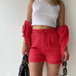 Summer Women's Suit Short Sets Outfits Suit Two Piece Button Up Matching Outfit Set - The Clothing Company Sydney