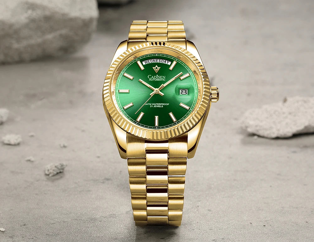 Cadisen DD40 Mens Luxury Automatic AR Sapphire Glass Mechanical Wristwatch 10Bar Miyota 8285 Movt Watch - The Clothing Company Sydney
