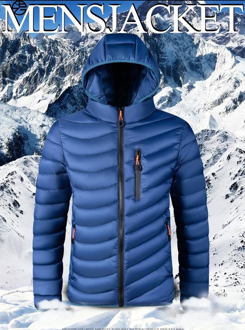 Men’s Hooded Winter Parka – Windproof Thick Casual Jacket with Detachable Hat The Clothing Company Sydney