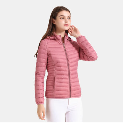 Winter Parka Ultralight Padded Puffer Jacket For Women's Coat With Hood Outdoor Warm Lightweight Outwear With Storage Bag The Clothing Company Sydney