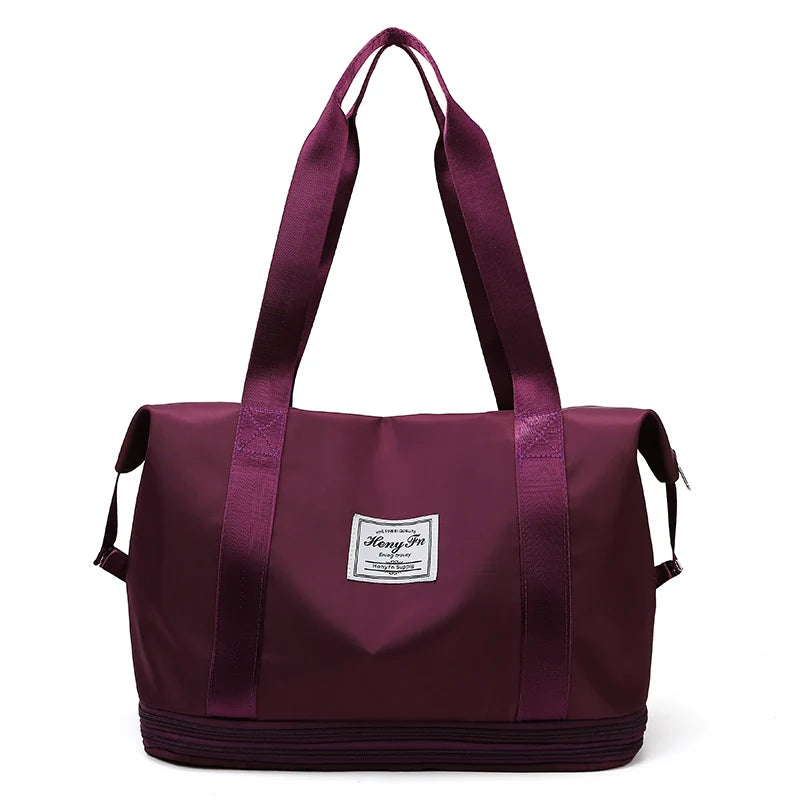 Travel Bag Women Shoulder Bag Casual Handbag Double Zipper Expansion Bag Large Bag Fashion Luggage Bag - The Clothing Company Sydney