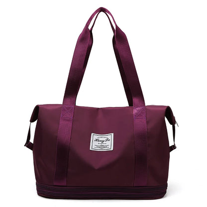 Travel Bag Women Shoulder Bag Casual Handbag Double Zipper Expansion Bag Large Bag Fashion Luggage Bag - The Clothing Company Sydney