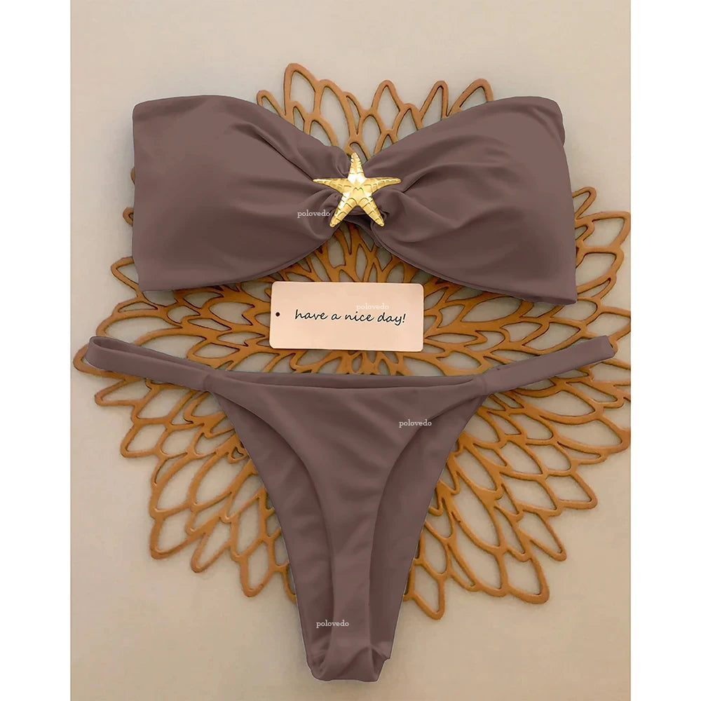 2 Piece Push Up Bikinis Swimsuit Swimwear Micro Bikini Set Swimming Suit Beachwear Bandeau Brazilian Set The Clothing Company Sydney