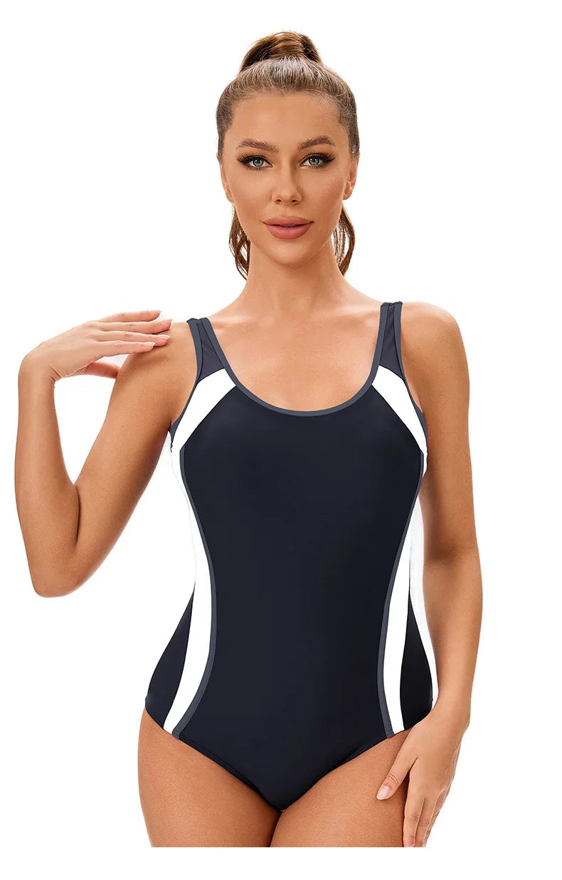 Trendy Womens Athletic One Piece Swimsuit Racerback Sport Bathing Suits Full Coverage Modest Swimwear The Clothing Company Sydney