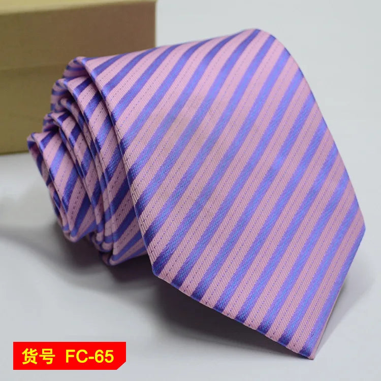 Men's Jacquard Ties – 7-8cm Floral & Solid Neckties The Clothing Company Sydney