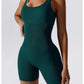 Women's Yoga Rompers One Piece Seamless Ribbed Jumpsuit Padded Sports Bra Romper Fashion Fitness Sportwear The Clothing Company Sydney