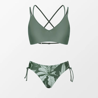 2 Piece Mid Waist Swimsuit Bikini Set The Clothing Company Sydney