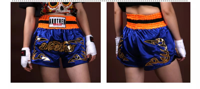 Boxing Shorts Womens Mens Embroidery MMA Shorts Professional Combat Kickboxing Training Trunks Kids Boy Girl Muay Thai Pants The Clothing Company Sydney
