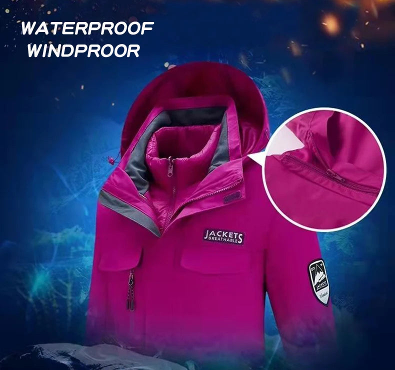 Ski Suit Snowboard Suits Women Windproof Waterproof Warm Thicken Snow Pants And Down Jacket Ski Clothes Set - The Clothing Company Sydney