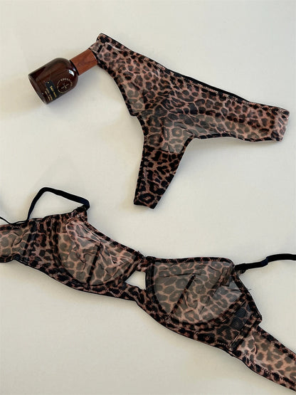 Seamless Bra Set See Through Lingerie Outfit Fine Lace Underwear Intimate 2 Piece Set - The Clothing Company Sydney