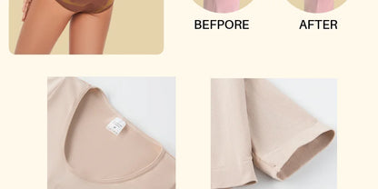 Spandex Elastic Body Suit Shapewear Women Body Shaper Long Sleeve Round Neck Seamless Shapers - The Clothing Company Sydney