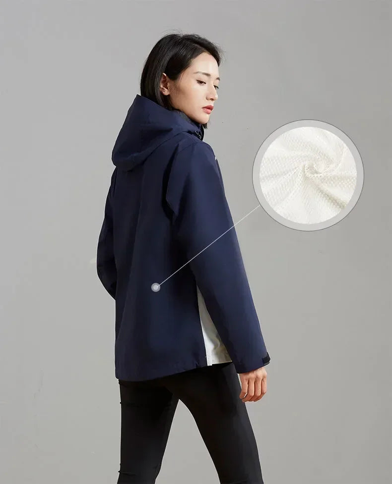 Women's Ski Suit Winter Waterproof Warm Hooded Windproof Raincoat Snow Pants Outdoor Snowboard Wear Set Skiing Overalls - The Clothing Company Sydney