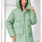 Hooded Parkas Women's Plus Size Casual Hooded Pocket Women Down Jacket Coat Outwear - The Clothing Company Sydney