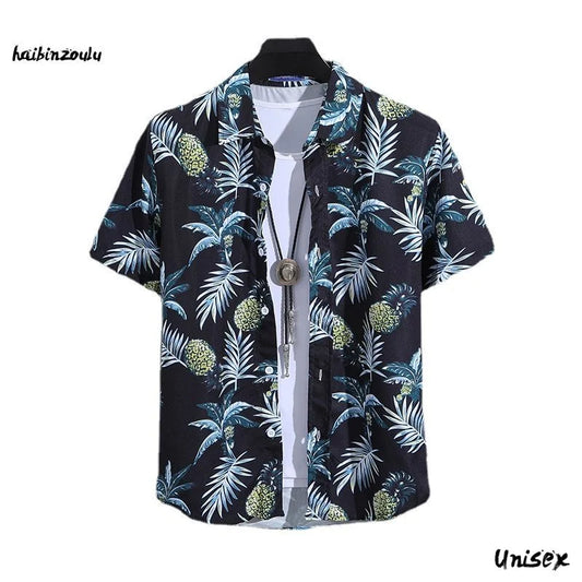 Men's Summer Short Sleeve Printed Shirt Thin Beach Shirt Men's Clothing Turtle Neck Polo  Shirt Casual Top - The Clothing Company Sydney