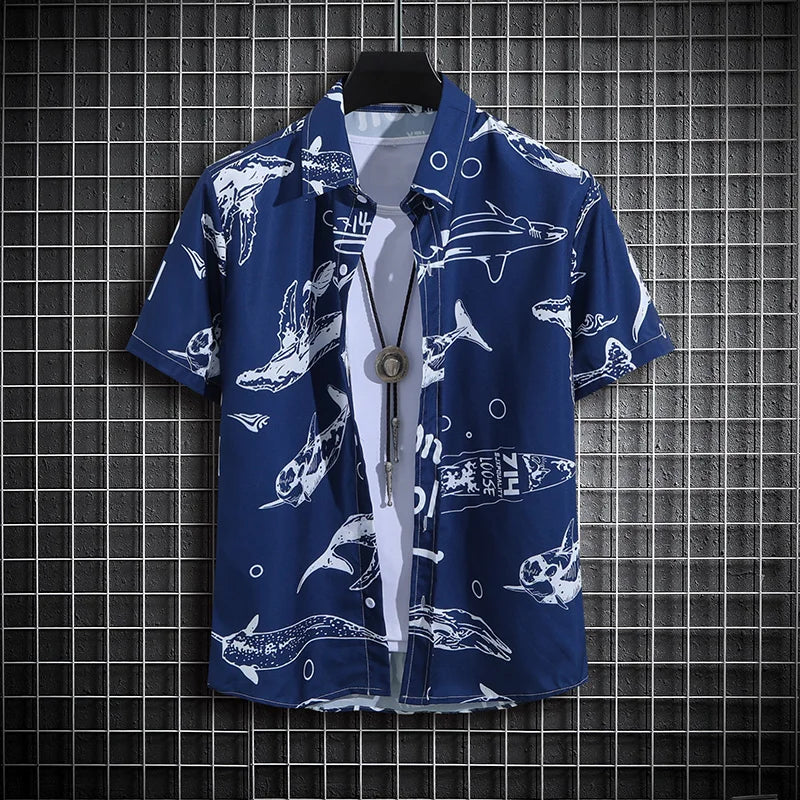 Men's Tropical Short Sleeve Printed Shirt  Unisex  Casual Tops - The Clothing Company Sydney