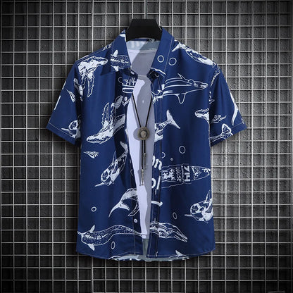 Men's Tropical Short Sleeve Printed Shirt  Unisex  Casual Tops - The Clothing Company Sydney
