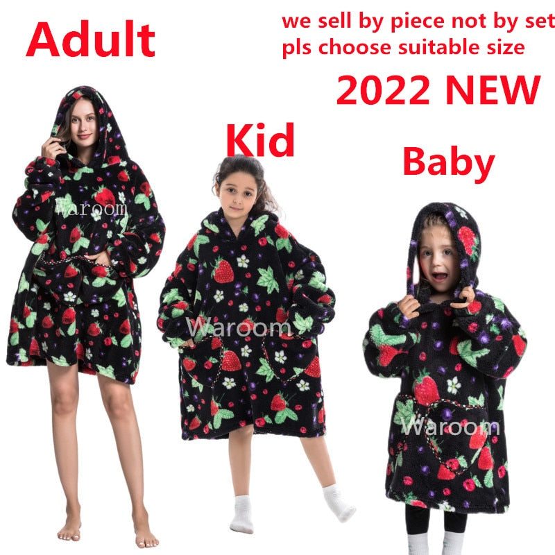 Oversized Hooded Blanket for Adult Child Wearable Blankets for Winter Warm Outdoor Hoodie Sweatshirt The Clothing Company Sydney