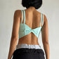 Women's Sports Bras Fitness Top Lingerie, Push Up Fixed Pad Yoga Bra Knotted Back Running Vest Gym Tops The Clothing Company Sydney