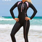 Women's Swimwear One piece Thin Diving Suit Long Sleeve Full Body Surfing Snorkelling Beach Wear Sunscreen Swimsuit - The Clothing Company Sydney