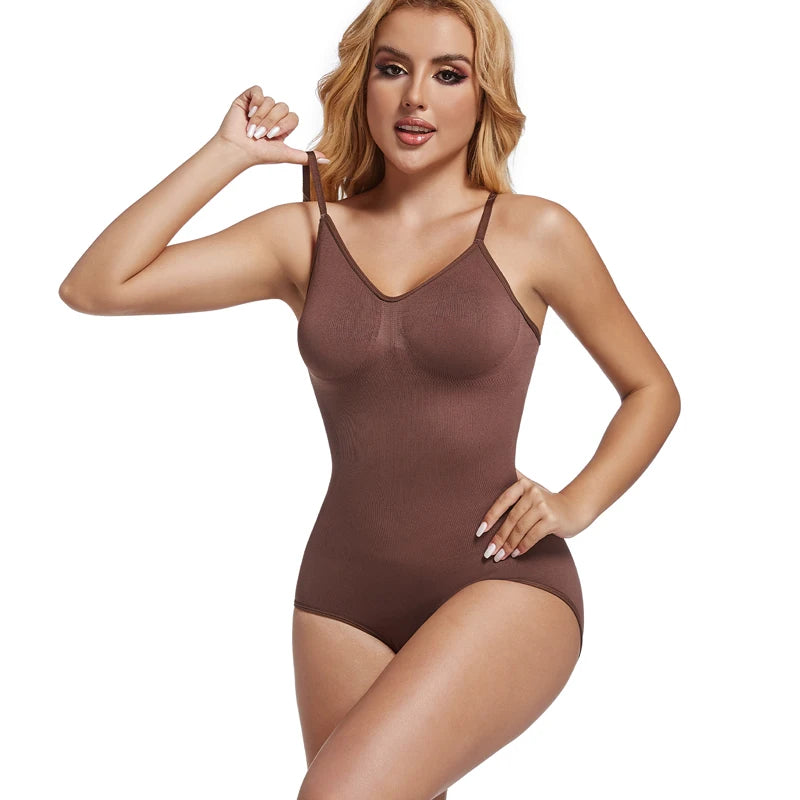 Womens Backless Bodysuits Seamless Shapewear Body Shaper Camisole Tops Corset Shapewear