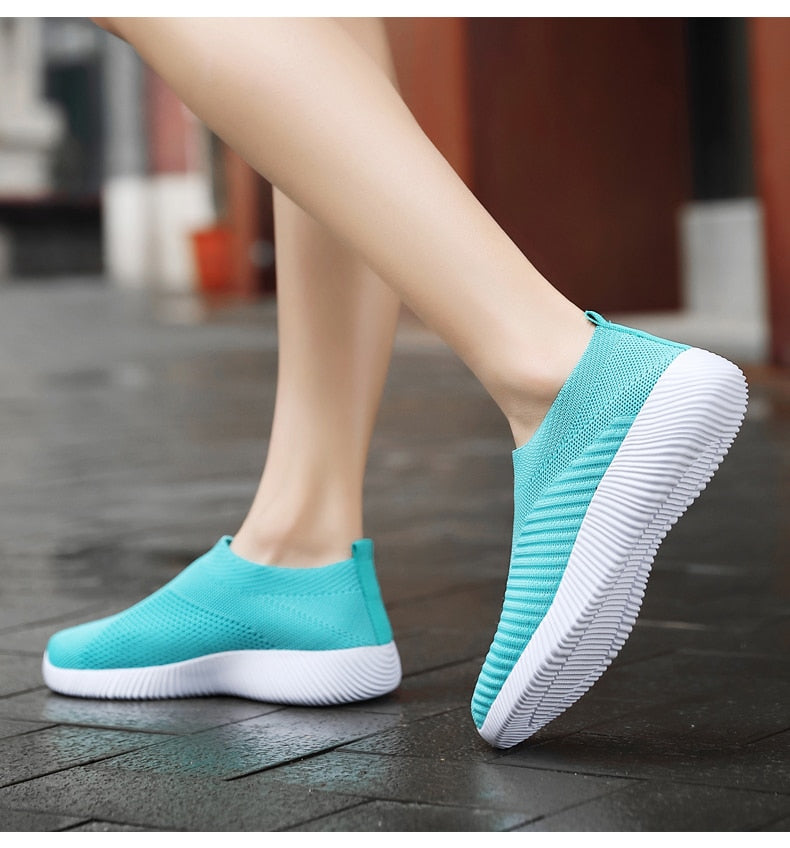 Women's Vulcanized Shoes Slip On Flats Shoes Female Loafers Walking Breathable Sneakers Trainers Ladies Shoes The Clothing Company Sydney