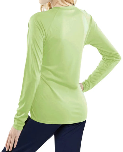 UPF 50+ Sun Skin Protection Quick Dry T-Shirts Women's Long Sleeve Outdoor Performance Tee Shirts Summer Casual Tops - The Clothing Company Sydney