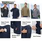 Full Zip Up Tactical Green Fleece Jacket Thermal Warm Work Coats Men's Pockets Safari Jacket Hiking Outwear Windbreaker - The Clothing Company Sydney