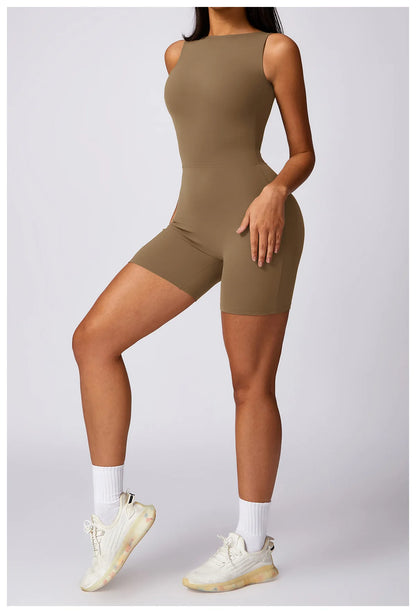 Women Clothes Training Yoga Sportswear Sports Jumpsuit Fitness Rompers Female Push Up Workout Bodysuits Playsuit Set - The Clothing Company Sydney