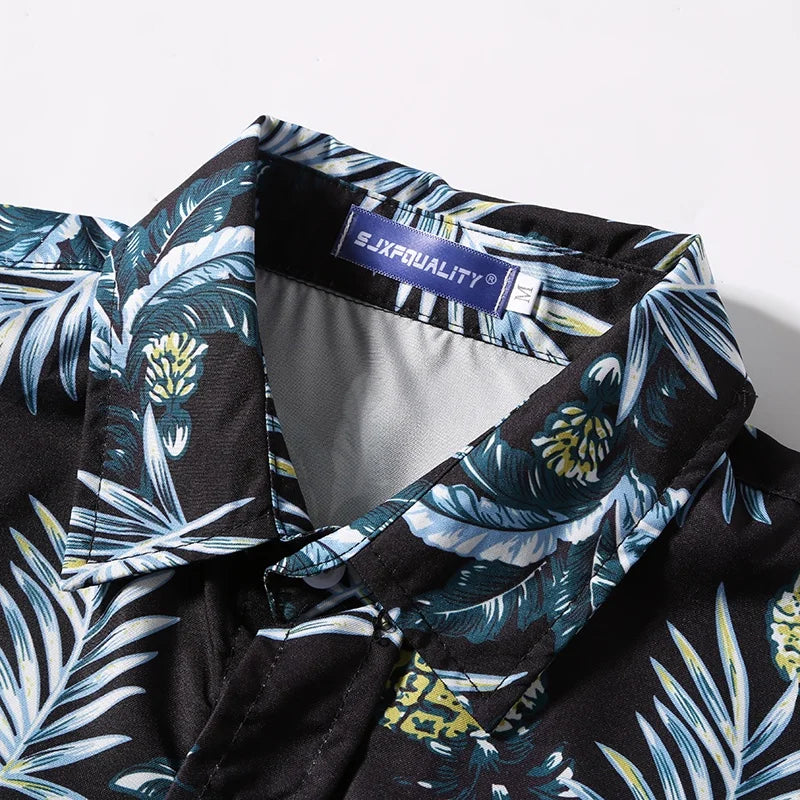 Men's Summer Short Sleeve Printed Shirt Thin Beach Shirt Men's Clothing Turtle Neck Polo  Shirt Casual Top - The Clothing Company Sydney