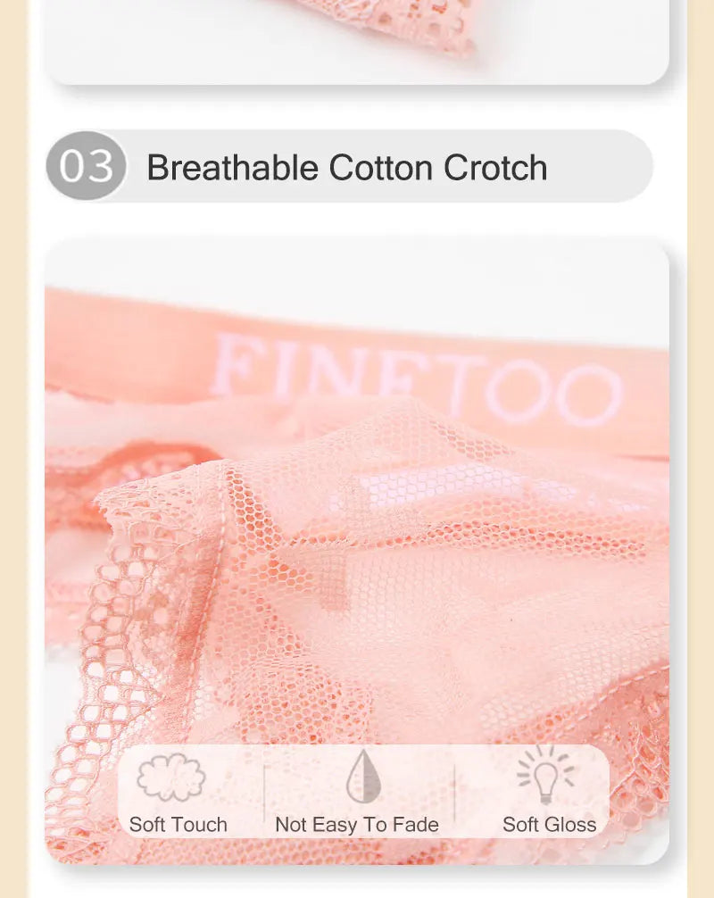 4 Pack Womens Lace Panties Low Rise Thongs Female G-String Underwear High Elastic Waist Soft Intimates Lingerie - The Clothing Company Sydney