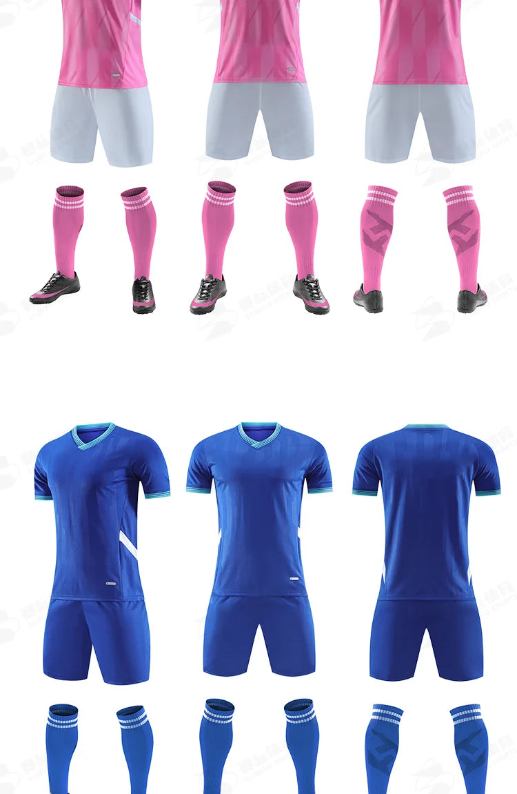 Adult Kids Customised Football Jerseys Soccer Uniform Mem Women Team Training Quick-Drying Sportswear  Futsal Tracksuit Outfit