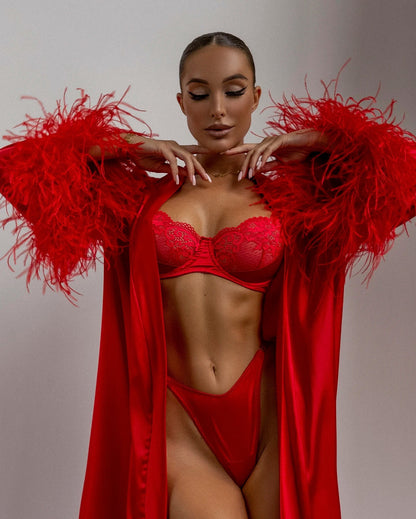 Lace Lingerie Halter Bra Heart g-String Thongs Garter Ensemble Exotic Underwear Set The Clothing Company Sydney