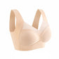 2 Pack Women's Lace Plus Size Seamless Bra Bralette Backless Brassiere Vest Female Gather Shock-Proof Wireless Sports Bra The Clothing Company Sydney