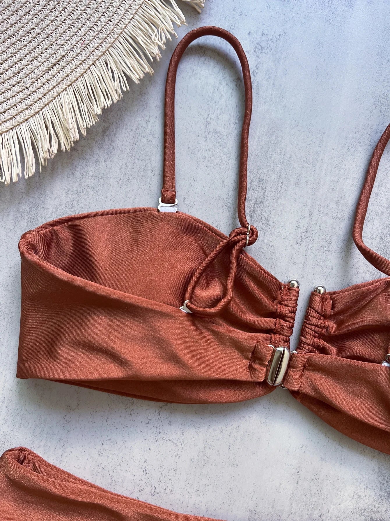 2 Piece Bandeau Bikini Push Up Swimsuit Swimwear Brazilian Bikini Set Thong Swim Suits Solid Beachwear The Clothing Company Sydney