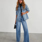 Spring Summer Women's Clothing Solid Color Loose Wide Leg Side Seam Stitching Frayed Hem Jeans The Clothing Company Sydney