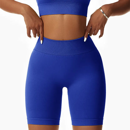 Summer Comfortable Seamless High Waist Yoga Shorts Gym Elasticity Hip Lift Pants Running Cycling Sports Shorts The Clothing Company Sydney