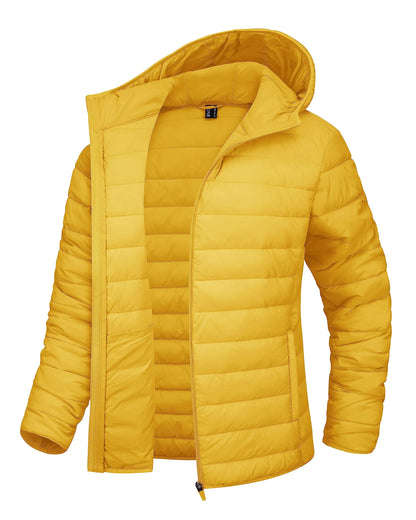 Full Zip Up Hooded Puffer Women's Winter Quilted Warm Down Coats Casual Windbreaker Padded Outwear Outdoor Jacket - The Clothing Company Sydney