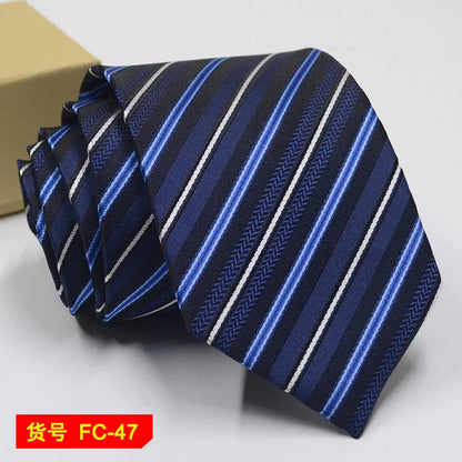 Men's Jacquard Ties – 7-8cm Floral & Solid Neckties The Clothing Company Sydney